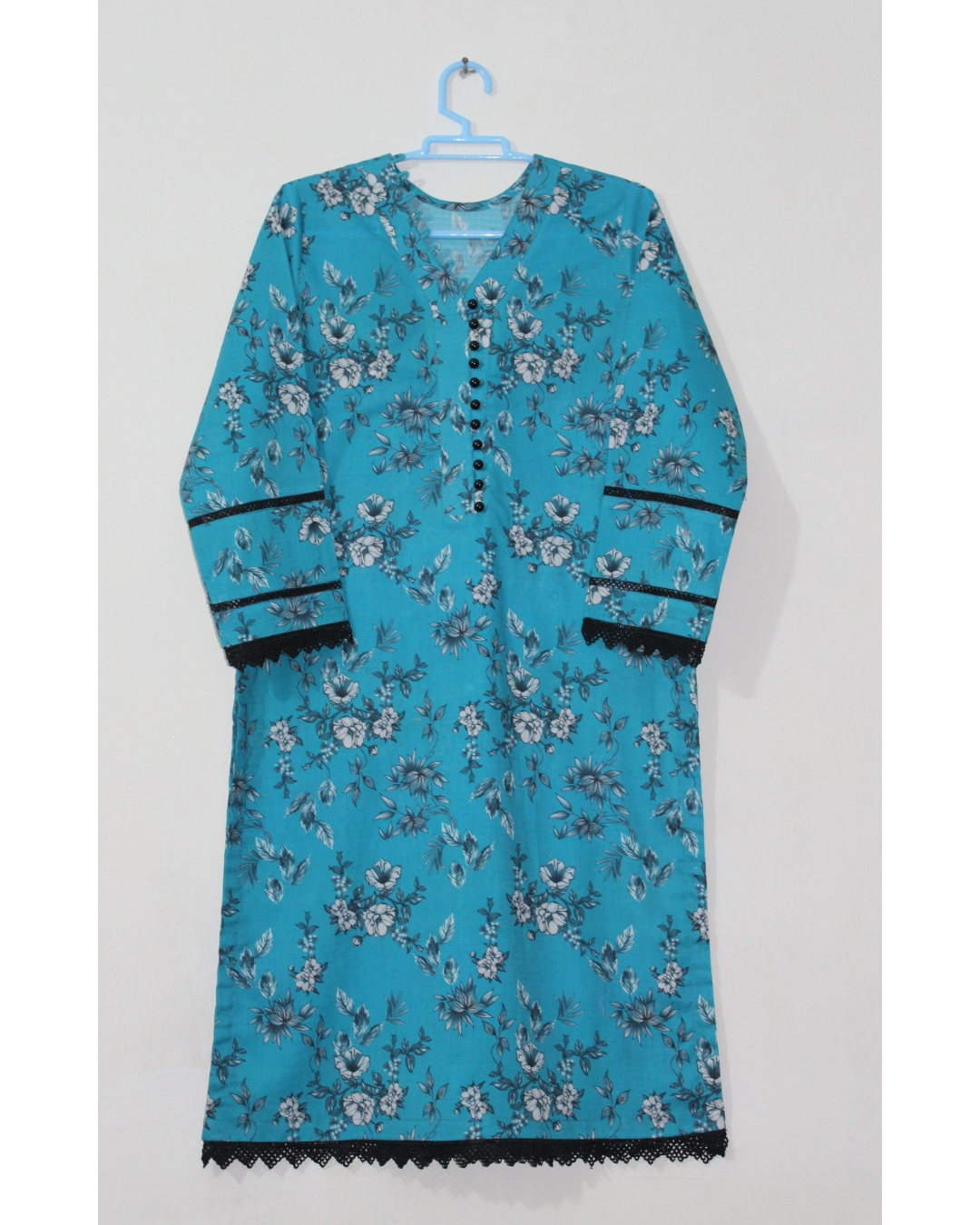 Bana Dora Teal Blue Floral Stitched 2-Piece All-Over Printed Lawn Suit