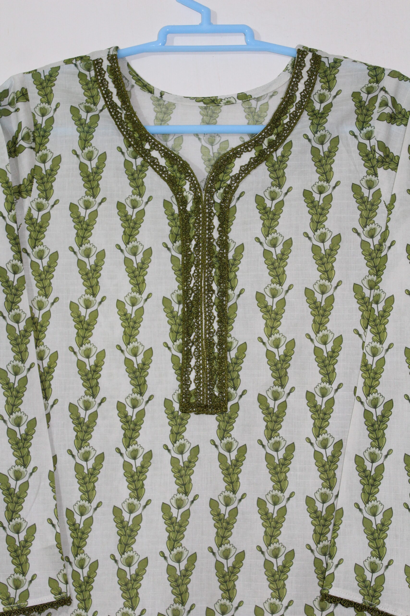 Bana Dora Olive Green Botanical Stitched 2-Piece All-Over Printed Lawn Suit - Image 3