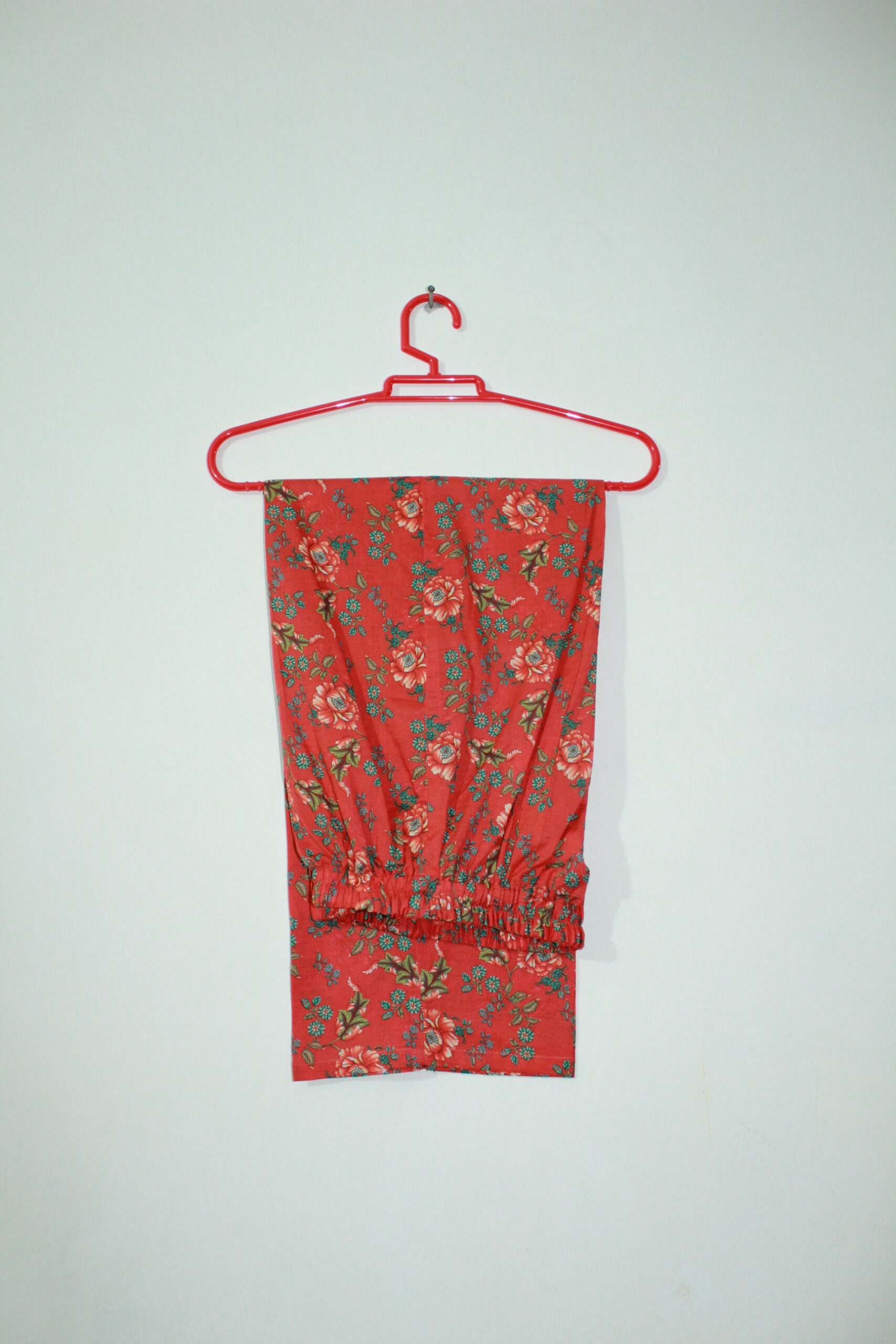 Bana Dora Coral Red Floral Stitched 2-Piece All-Over Printed Lawn Suit - Image 5