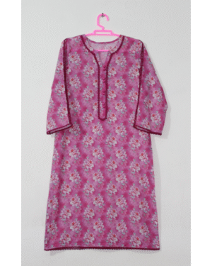 Bana Dora Vibrant Pink Floral Stitched 2-Piece All-Over Printed Lawn Suit