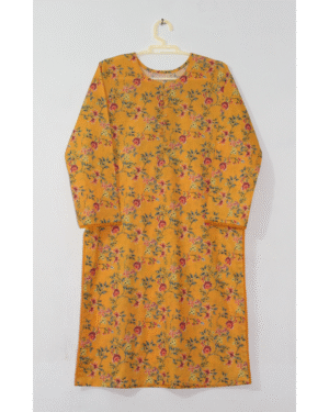 Bana Dora Yellow Floral Stitched 2-Piece All-Over Printed Lawn Suit