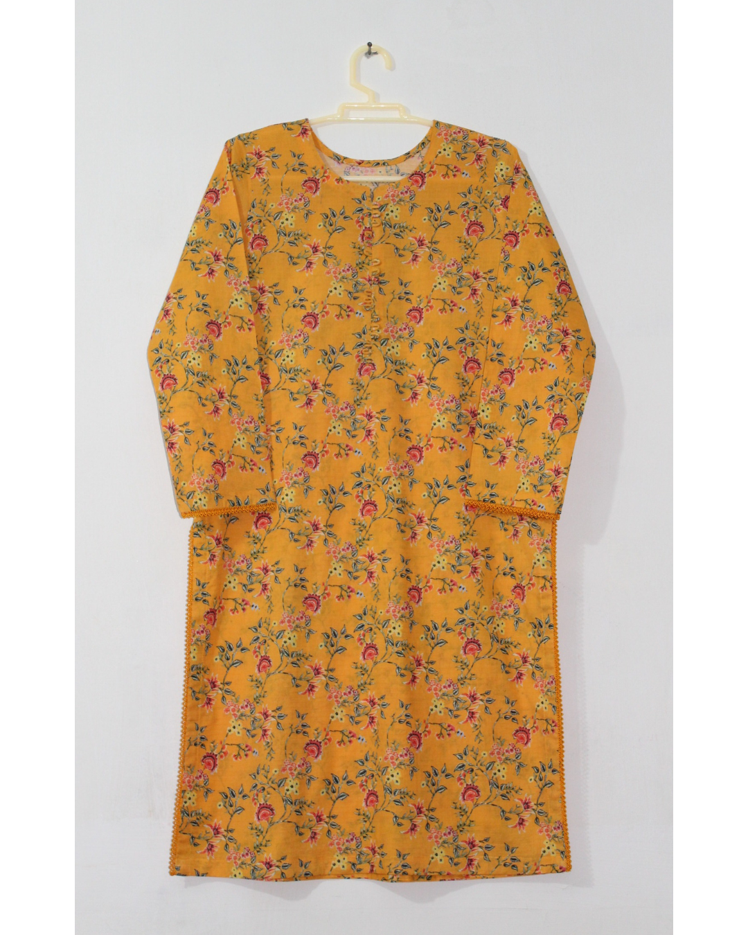 Bana Dora Yellow Floral Stitched 2-Piece All-Over Printed Lawn Suit