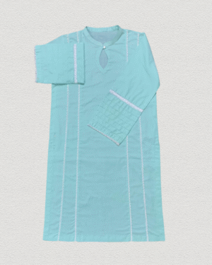 Chic Mint Green 2-Piece Stitched Solid Lawn Dress with Pant Trouser