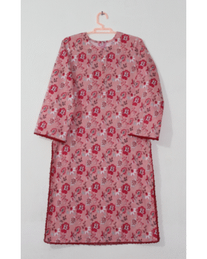 Bana Dora Dusky Rose & Red Floral Stitched 2-Piece All-Over Printed Lawn Suit