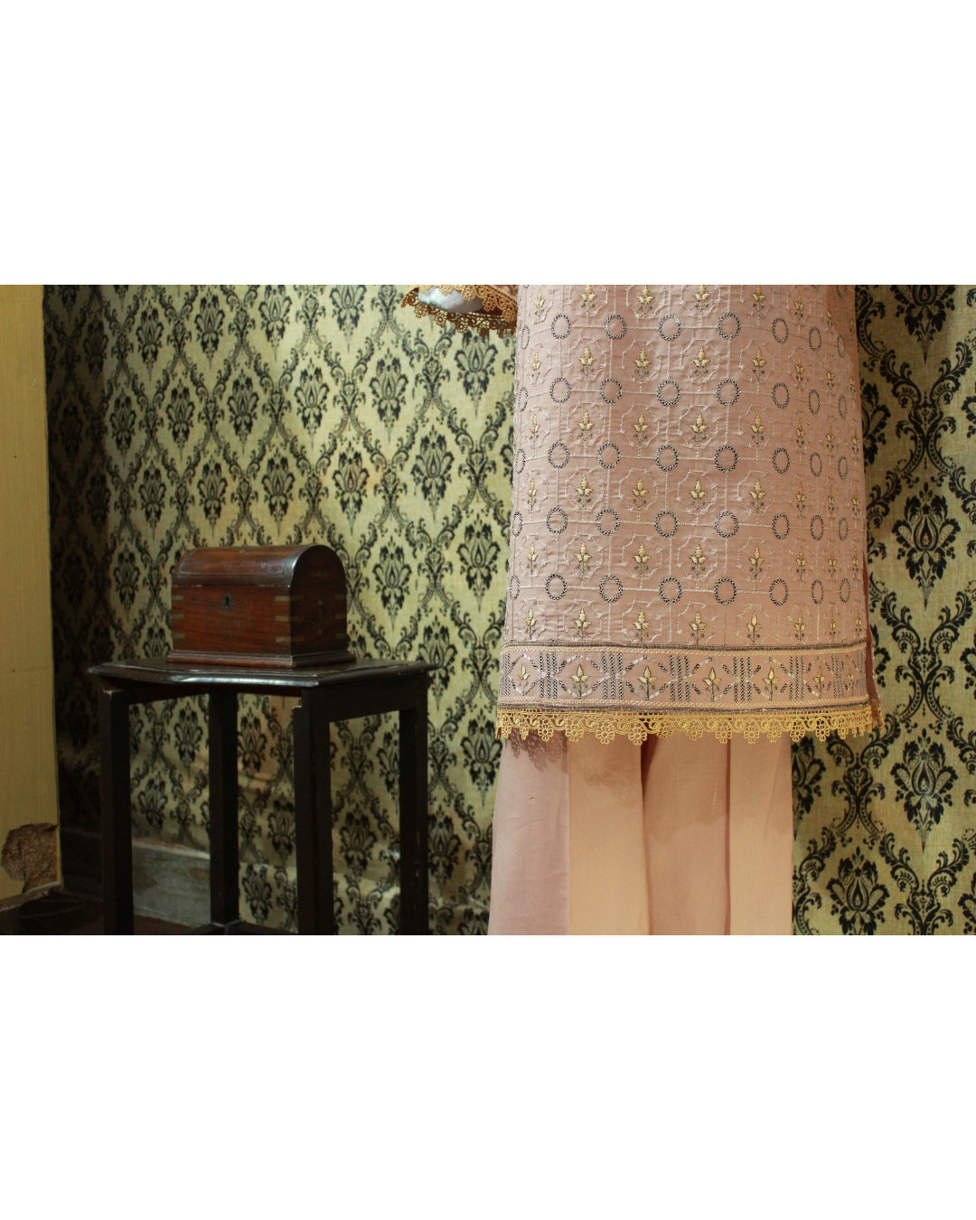 Pastel Peach Embroidered Lawn 2-Piece Stitched Suit with Pant Trouser - Image 3