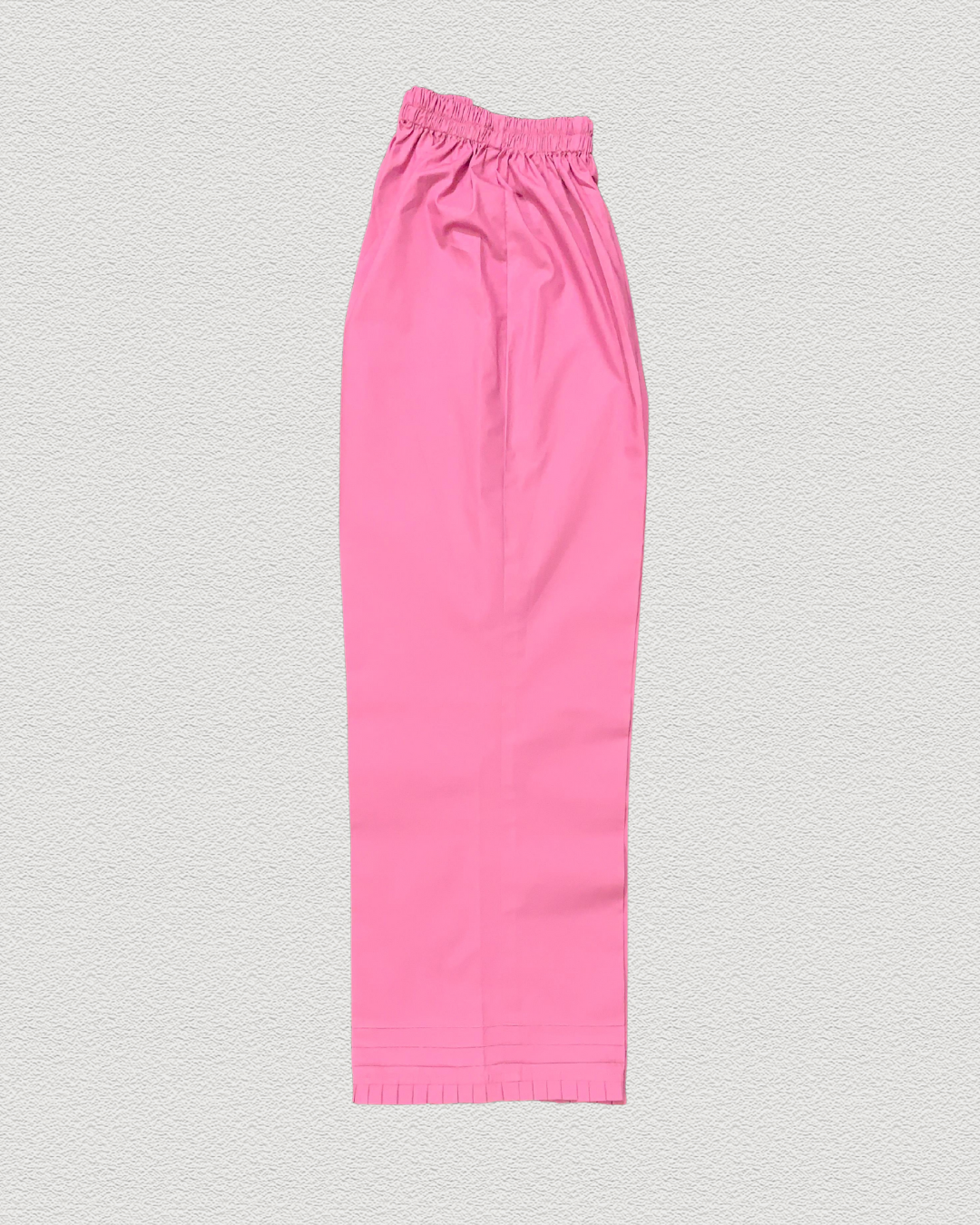 Vibrant Pink 2-Piece Stitched Solid Lawn Dress with Pant Trouser - Image 5