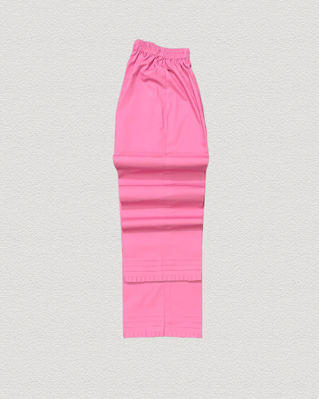 Vibrant Pink 2-Piece Stitched Solid Lawn Dress with Pant Trouser - Image 6