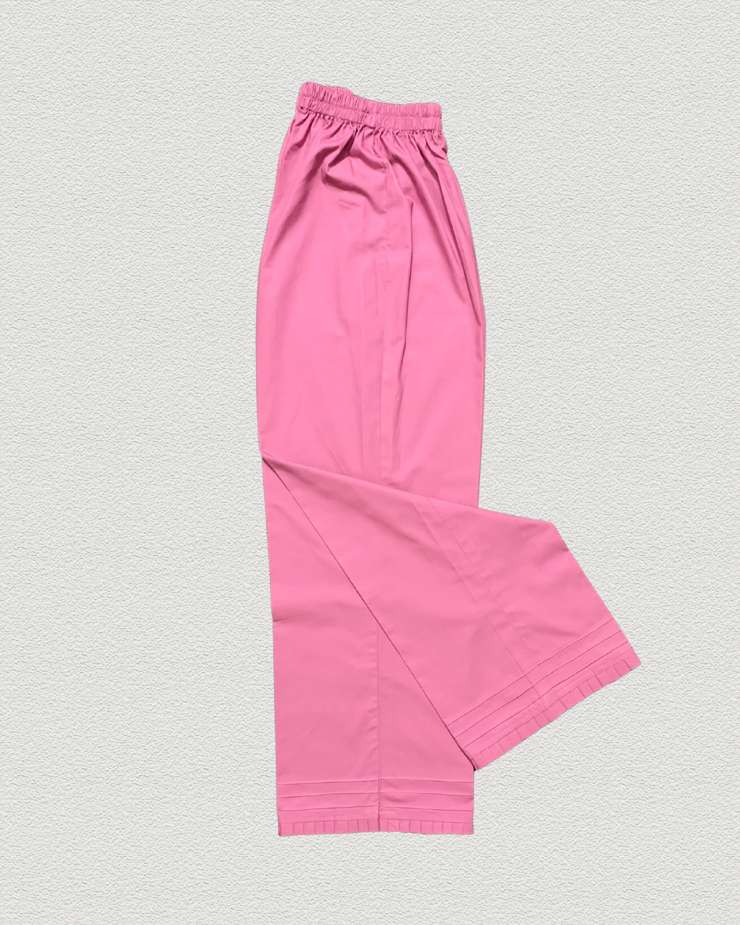 Vibrant Pink 2-Piece Stitched Solid Lawn Dress with Pant Trouser - Image 7
