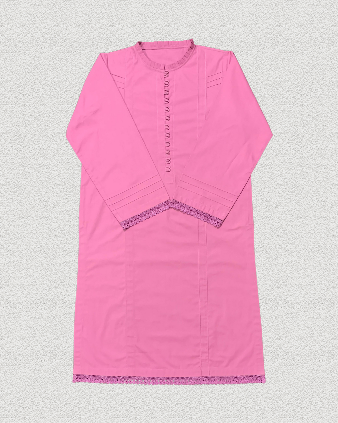 Vibrant Pink 2-Piece Stitched Solid Lawn Dress with Pant Trouser s4