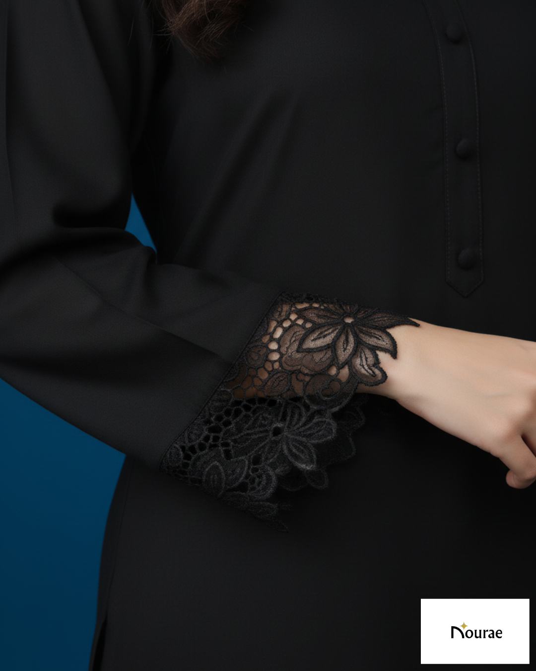 Black Cotton Silk 2-Piece Set - Image 5