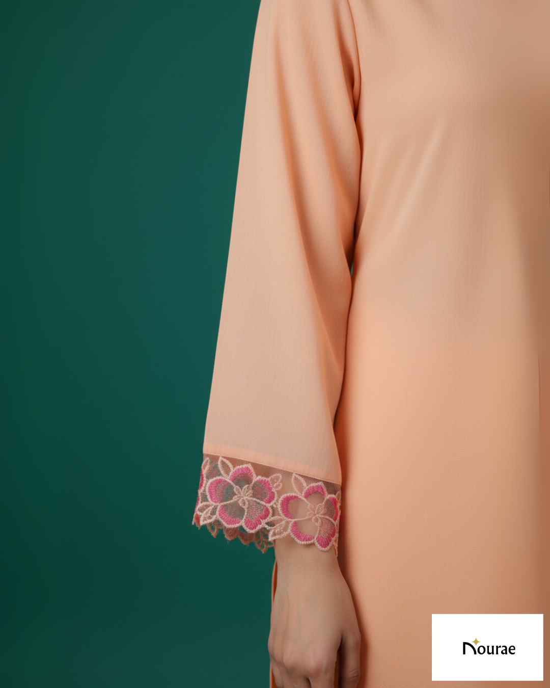 Coral Cotton Silk 2-Piece Set - Image 2