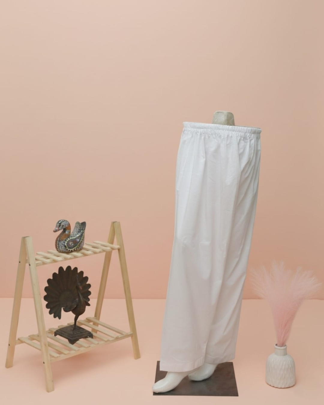 The Timeless Essential: White Cotton Silk Shalwar